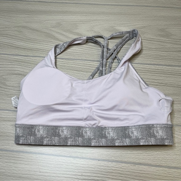 Zyia Active Gray White Strappy Racerback  Sports Bra Removable Pads Size XL - Picture 7 of 9